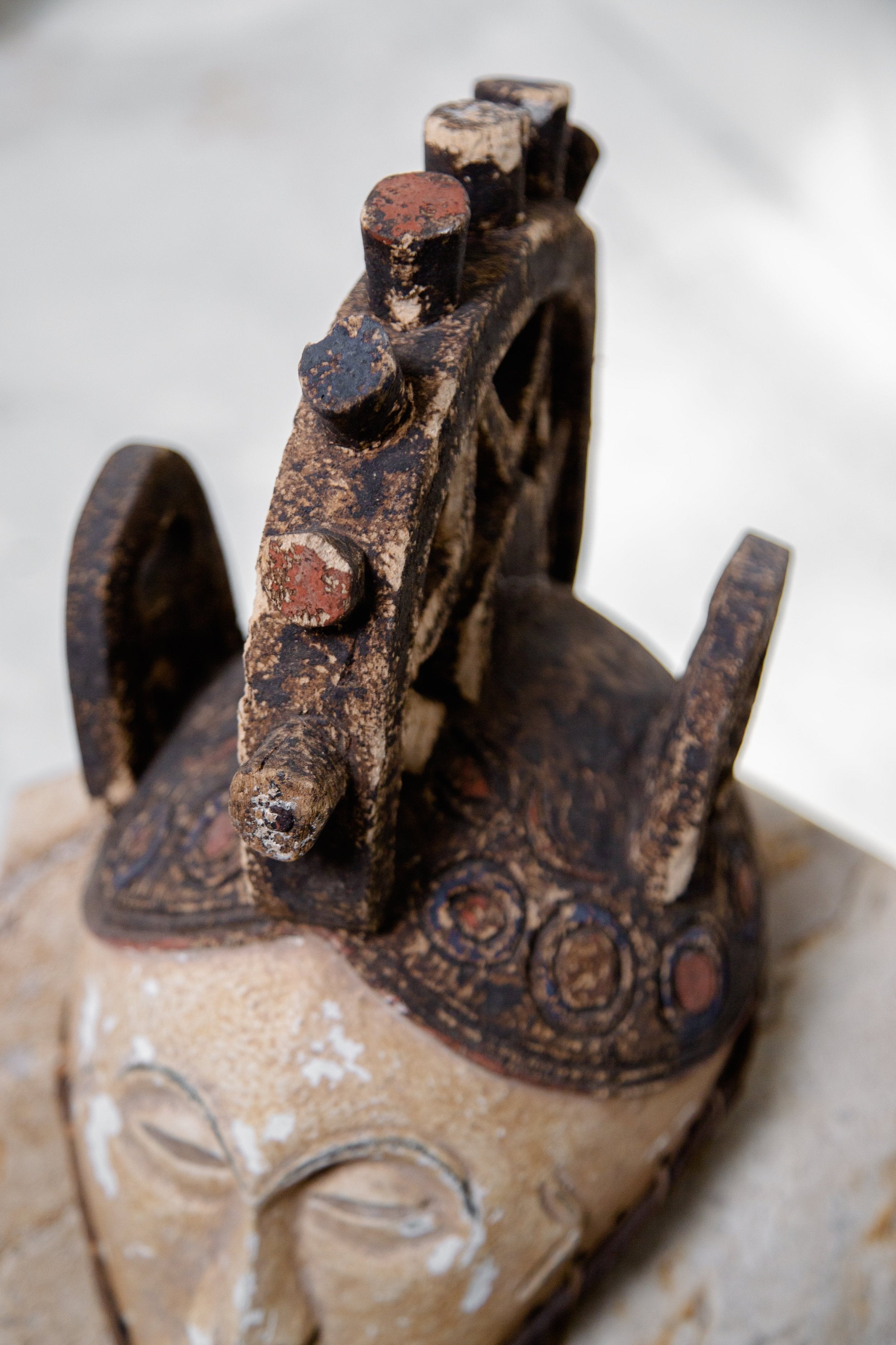 Authentic African Igbo mask from Nigeria, handcrafted 19th-century ceremonial art piece with powerful tribal symbolism — Hommes and Gardens, Objects Collection, home decor, outdoor decorations, home design, luxury design, Landscape Architect, Interior Designer, Outdoor Living, Art, Furniture, Objects, Best Gifts, Nature, Backyard, Yard.