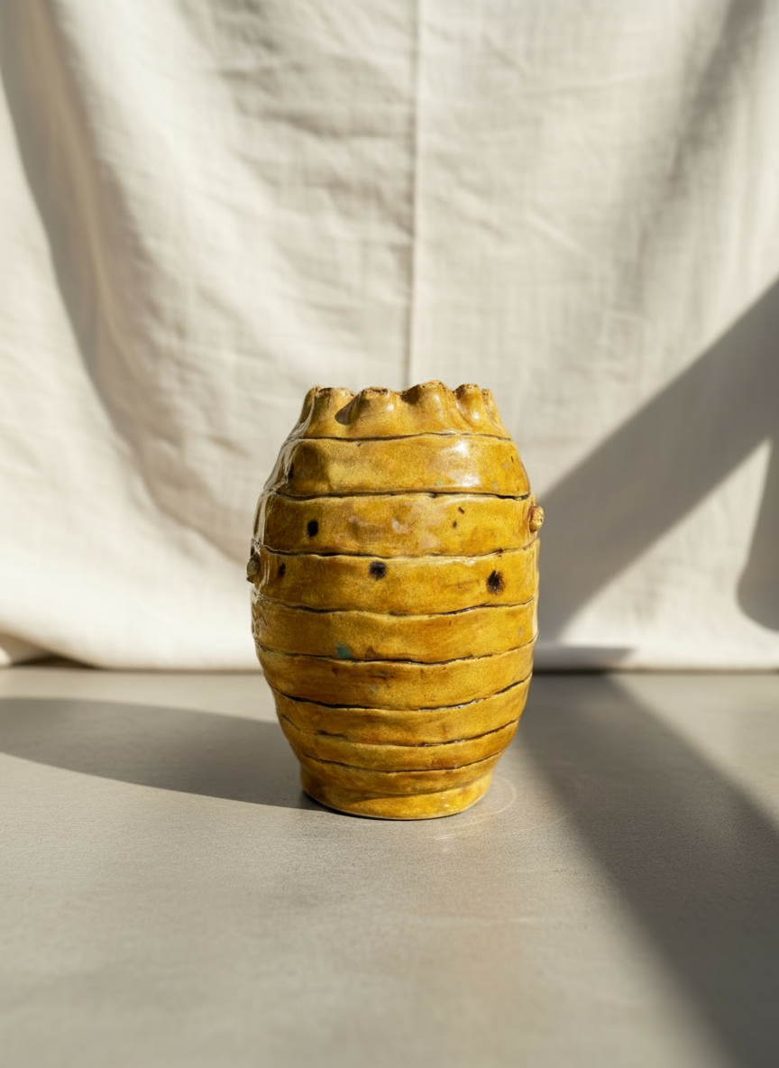 Bee Hive ceramic jar with hand-painted bees and textured hive design, a charming rustic pottery piece perfect for farmhouse or kitchen décor — Hommes and Gardens, Home Decor Collection, Outdoor Decorations, Landscape Architect, Interior Designer, Outdoor Living, Home Design, Luxury Design, Art, Furniture, Objects, Best Gifts, Nature, Backyard, Yard.