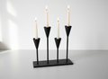 Brutalist hammered iron candle holder featuring a rugged handcrafted texture and industrial charm, inspired by mid-century Petaluma style — Hommes and Gardens, Smoke + Fire Collection, Home Decor, Outdoor Decorations, Landscape Architect, Interior Designer, Outdoor Living, Home Design, Luxury Design, Art, Furniture, Objects, Best Gifts, Nature, Backyard, Yard.