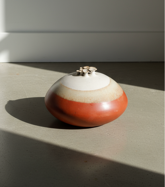 Ceramic multi-opening weedpot signed by the artist, featuring a sculptural mid-century design with multiple openings for creative floral arrangements — Hommes and Gardens, Objects & Pots + Vessels Collection, Home Decor, Outdoor Decorations, Landscape Architect, Interior Designer, Outdoor Living, Home Design, Luxury Design, Art, Furniture, Objects, Best Gifts, Nature, Backyard, Yard.