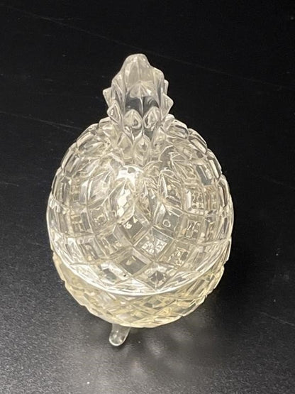 Crystal pineapple candy jar with lid and footed base, Slovakian-made decorative bowl showcasing fine craftsmanship — Hommes and Gardens, Home Decor Collection, Decorative Objects, Bowls, Gifts & Merch, landscape design, plant design, Landscape Architect, Interior Designer, Outdoor Living, Outdoor Decorations, Home Design, Luxury Design, Art, Furniture, Objects, Best Gifts, Nature, Backyard, Yard.