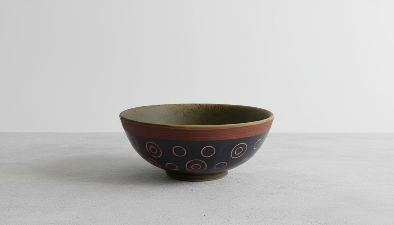 Decorative handcrafted pottery bowl with natural glaze and minor chip, perfect as a rustic ceramic accent piece — Hommes and Gardens, Catchall Collection, Landscape Architect, Interior Designer, Outdoor Living, Outdoor Decorations, Home Decor, Home Design, Luxury Design, Art, Furniture, Objects, Best Gifts, Nature, Backyard, Yard.