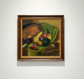 Fruits oil painting on board featuring a vibrant still life composition with rich textures and colours, capturing the beauty of natural abundance — Hommes and Gardens, Wallscap Collection, Home Decor, Outdoor Decorations, Landscape Architect, Interior Designer, Outdoor Living, Home Design, Luxury Design, Art, Furniture, Objects, Best Gifts, Nature, Backyard, Yard.