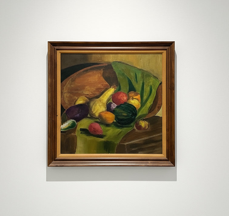 Fruits oil painting on board featuring a vibrant still life composition with rich textures and colours, capturing the beauty of natural abundance — Hommes and Gardens, Wallscap Collection, Home Decor, Outdoor Decorations, Landscape Architect, Interior Designer, Outdoor Living, Home Design, Luxury Design, Art, Furniture, Objects, Best Gifts, Nature, Backyard, Yard.