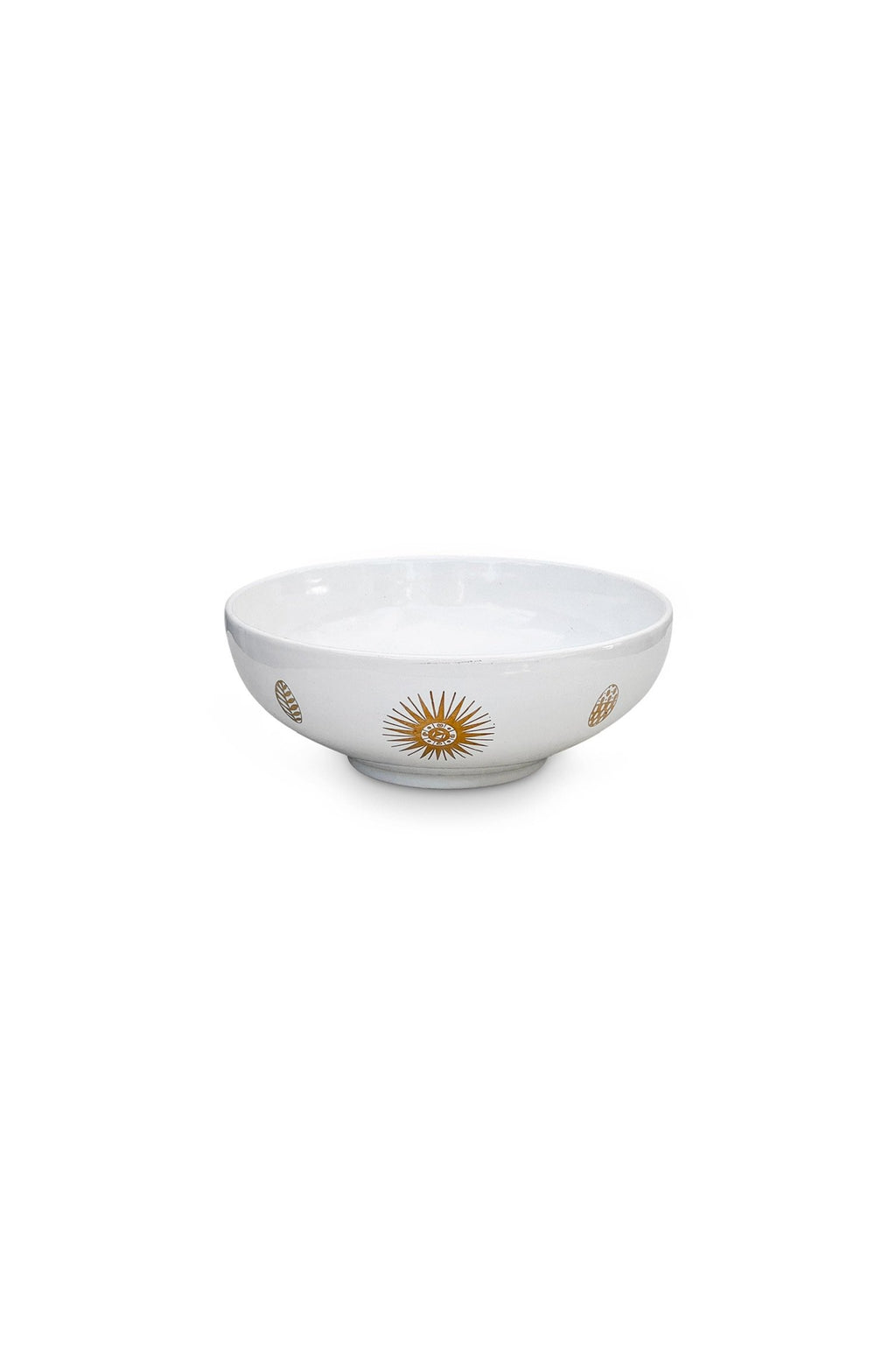 white and gold ceramic bowl decorative tabletop styling