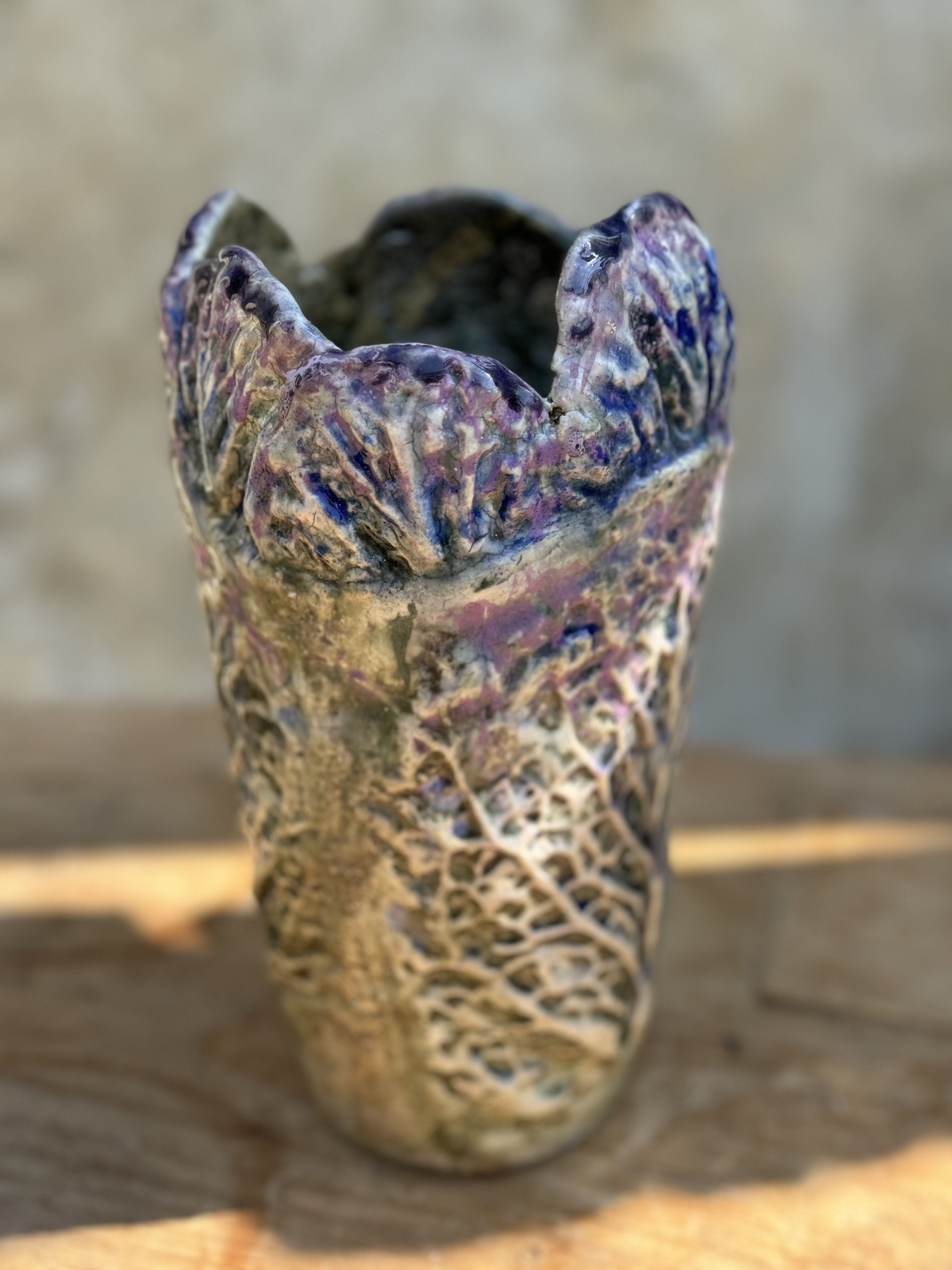 Glazed cabbage-shaped vase with organic texture and natural green hue, a nature-inspired decorative vessel — Hommes and Gardens, Vases + Vessels Collection, home decor, outdoor decorations, home design, luxury design, Landscape Architect, Interior Designer, Outdoor Living, Art, Furniture, Objects, Best Gifts, Nature, Backyard, Yard.