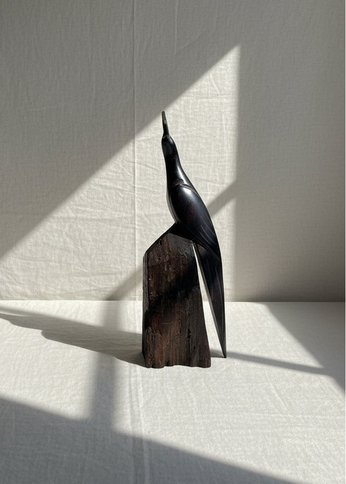 Hand-carved ironwood pheasant sculpture with detailed feather etchings and organic base, a vintage Southwestern art piece perfect for rustic or wildlife-inspired décor — Hommes and Gardens, Decorative Collection, Fauna Collection, Home Decor, Landscape Architect, Interior Designer, Outdoor Living, Outdoor Decorations, Home Design, Luxury Design, Art, Furniture, Objects, Best Gifts, Nature, Backyard, Yard.