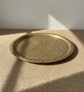 indo persian brass coffee tray hand engraved vintage decor