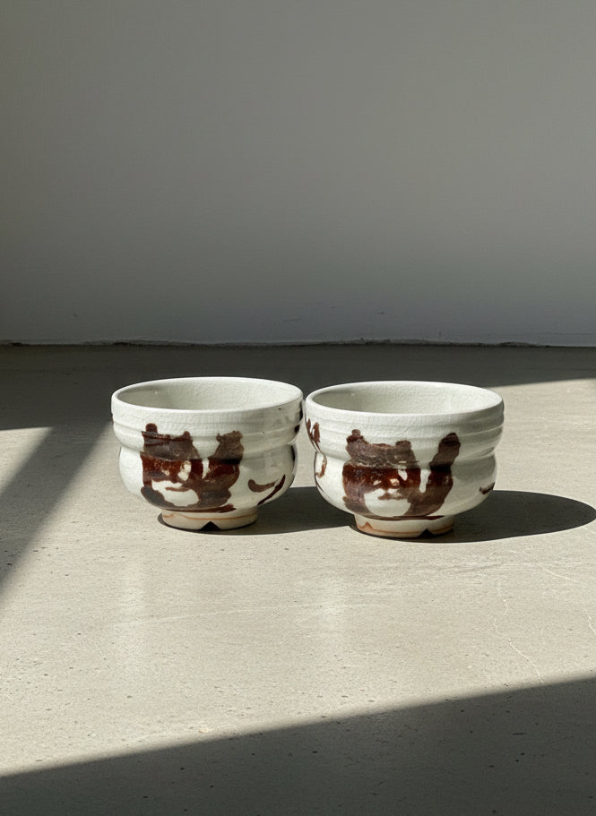 Japanese tea ceremony bowl - Chawan showcasing traditional craftsmanship and wabi-sabi beauty. hommes + gardens estudio