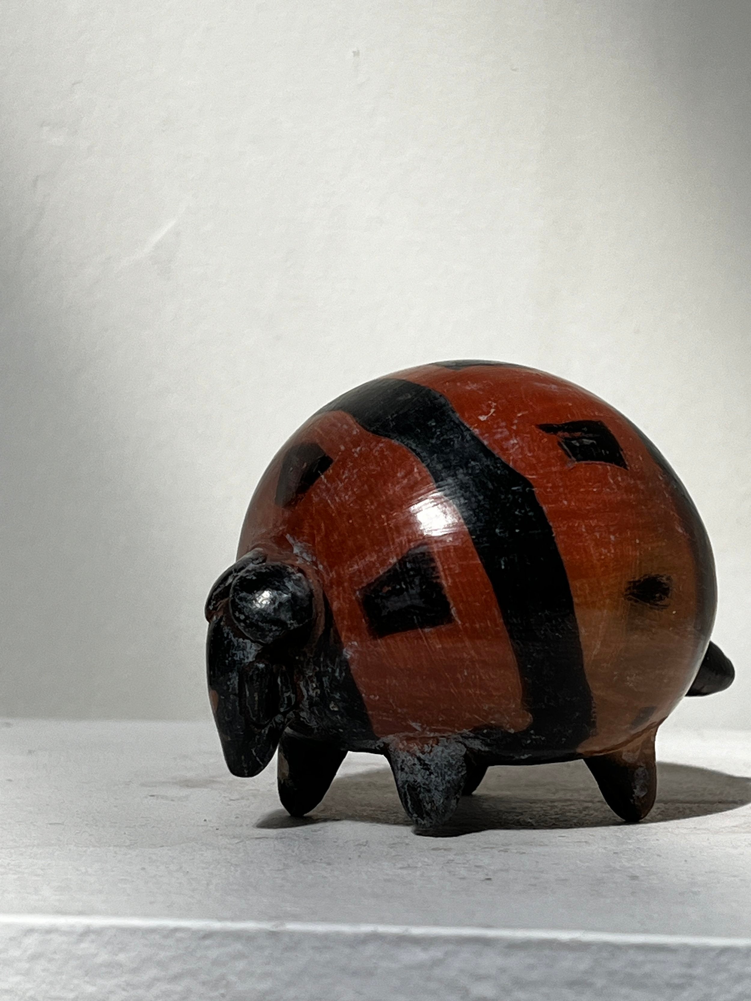 Vintage Lenca Pottery Small Armadillo Figurine - Handcrafted from Honduras, unique ethnic design, hommes + gardens estudio.