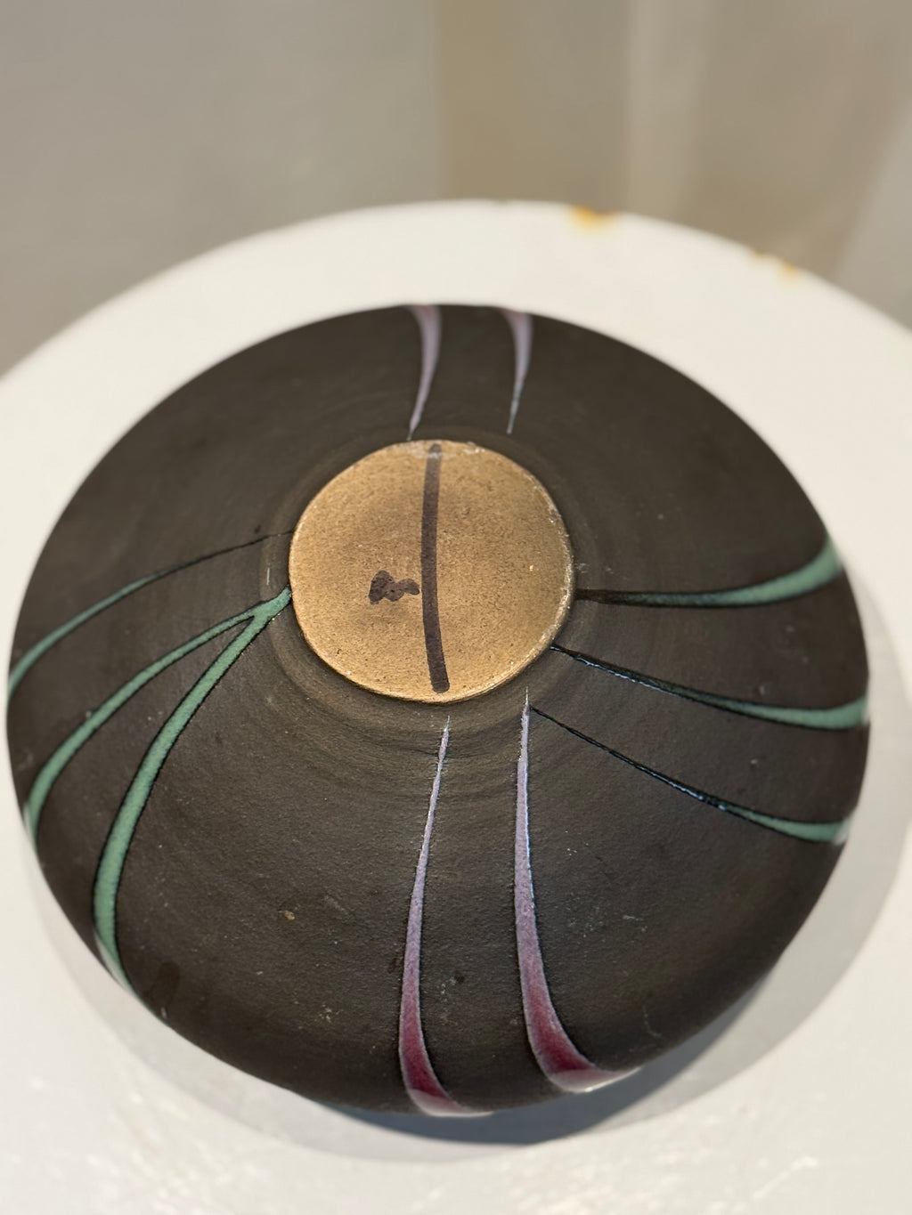 Handcrafted Michael Cho ceramic vase featuring textured matte and glossy glaze with artistic maroon and green detailing, signed studio pottery collectible — Hommes and Gardens, Vases + Vessels Collection, Landscape Architect, Interior Designer, Outdoor Living, Art, Furniture, Objects, Best Gifts, Nature, Backyard, Yard, Outdoor Decorations, Home Decor, Home Design, Luxury Design.