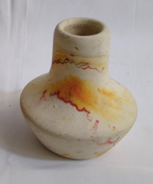 Handcrafted Nemadji vintage pottery vase with marbled clay swirl pattern, no two pieces alike, kiln-fired for timeless artistry — Hommes and Gardens, Pots + Vessels Collection, Landscape Architect, Interior Designer, Outdoor Living, Outdoor Decorations, Home Decor, Home Design, Luxury Design, Art, Furniture, Objects, Best Gifts, Nature, Backyard, Yard.