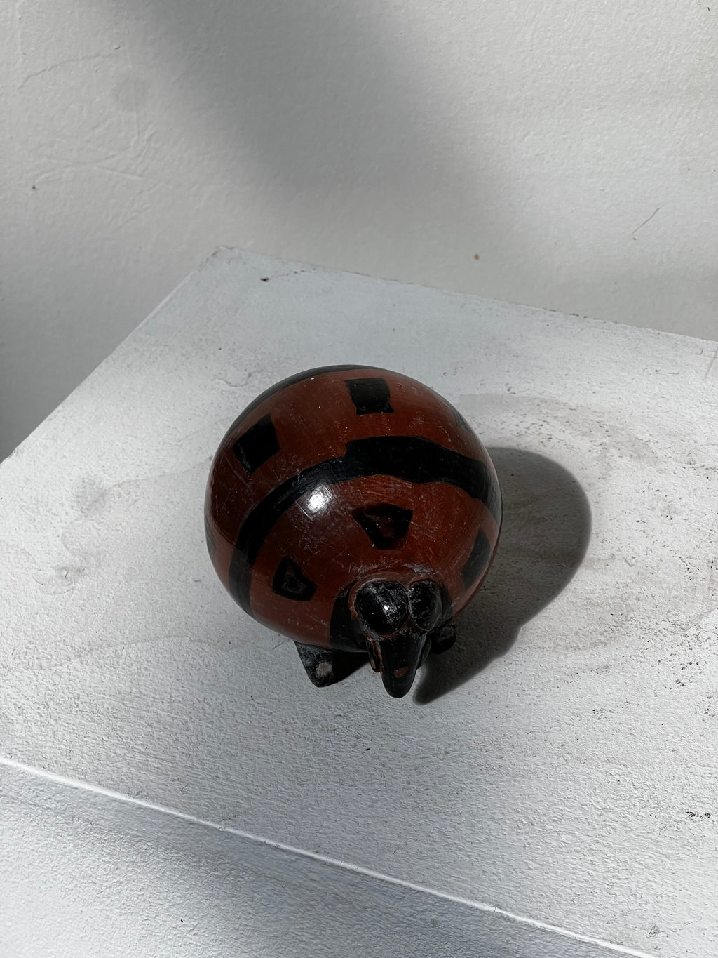 Vintage Lenca Pottery Small Armadillo Figurine, handcrafted in Honduras, unique artisan piece, hommes + gardens estudio.