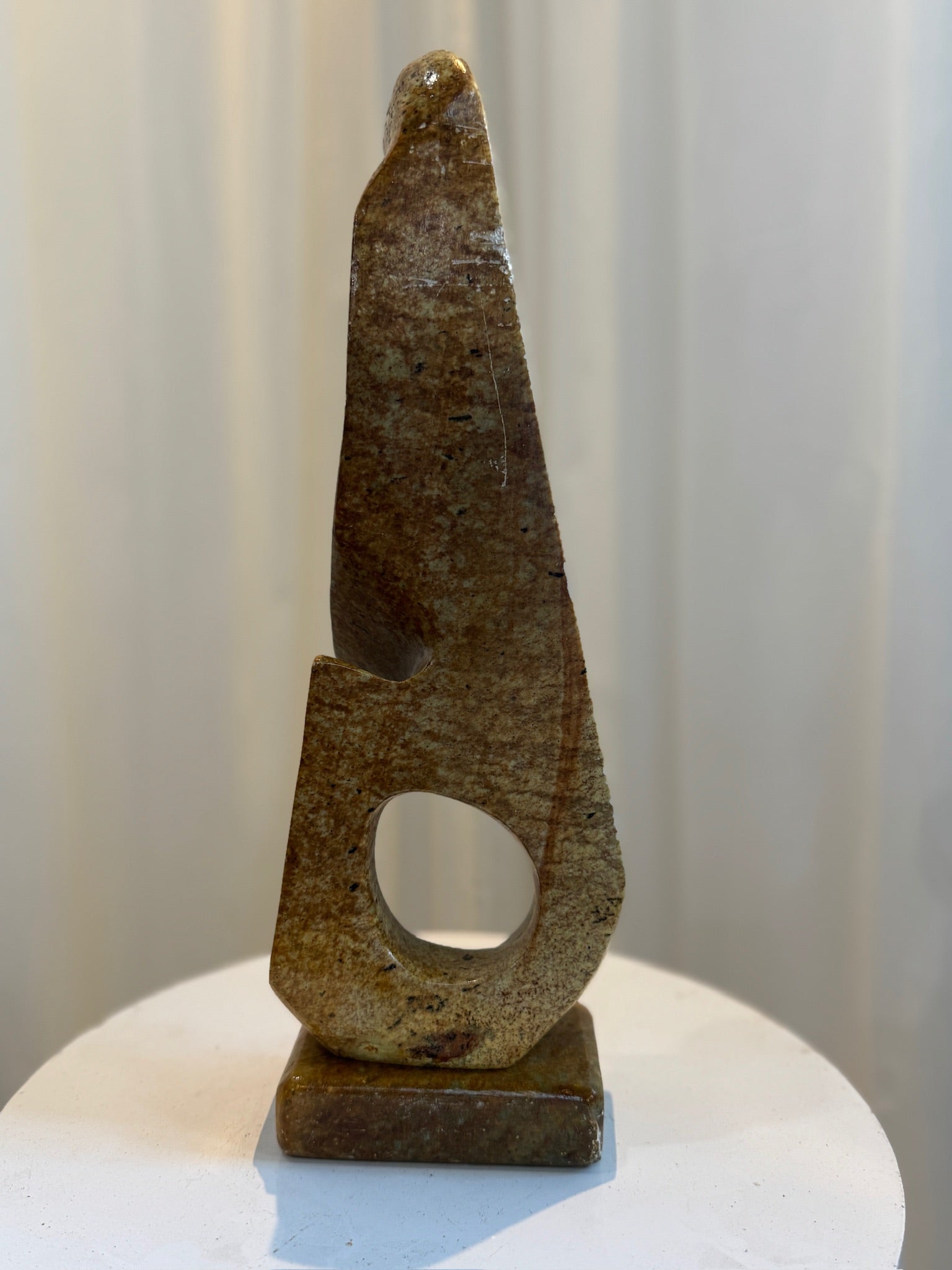 Lyra Mid-Century Modern soapstone sculpture signed by Marco Lyra, abstract human form with natural veining and polished finish — Hommes and Gardens, Objects Collection, Landscape Architect, Interior Designer, Outdoor Living, Art, Furniture, Objects, Best Gifts, Nature, Backyard, Yard, Outdoor Decorations, Home Decor, Home Design, Luxury Design.