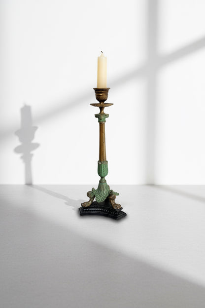 Midcentury Italian brass and bronze candlesticks with claw feet, vintage handcrafted pair showcasing elegant design — Hommes and Gardens, Candles Collection, Home Decor, Candle Holders, landscape design, plant design, Landscape Architect, Interior Designer, Outdoor Living, Outdoor Decorations, Home Design, Luxury Design, Art, Furniture, Objects, Best Gifts, Nature, Backyard, Yard.