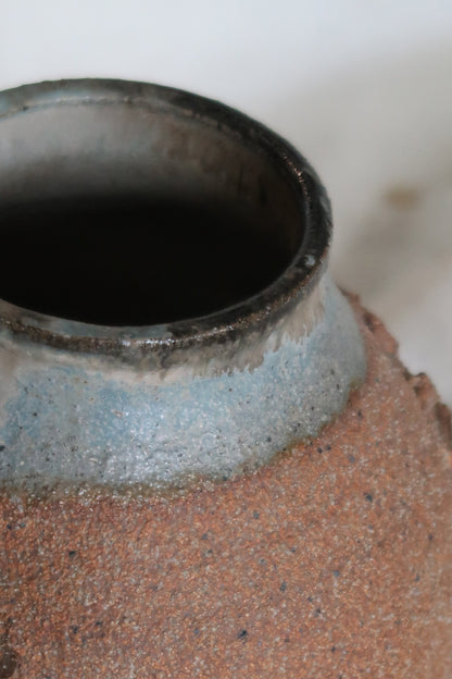 Signed Mid-Century Brutalist Stoneware Vase
