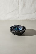 vintage raku lava bowl hutch ceramics maui volcanic texture
