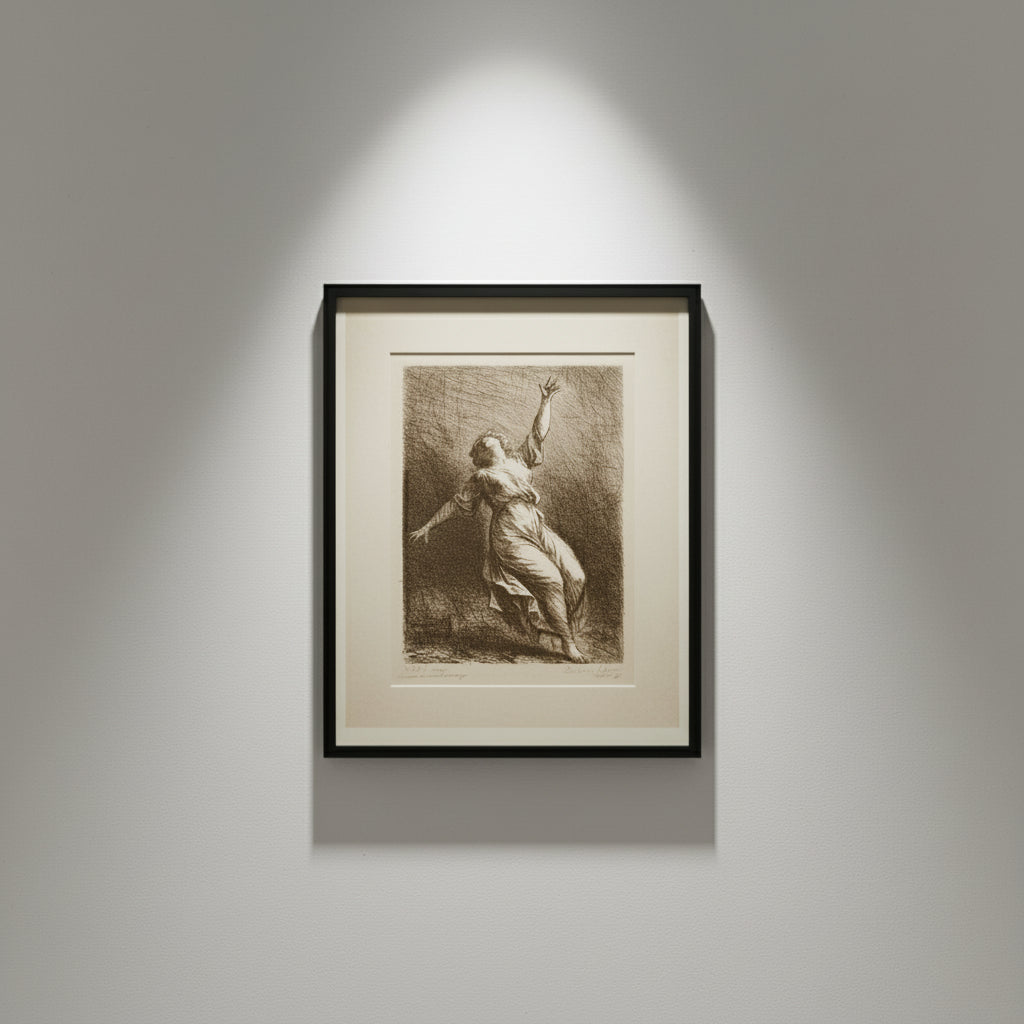 Sandro Chia Signed Lithograph, Artist Proof (Sitting Lady Series, Circa 1980s) framed artwork by Italian artist Sandro Chia, hommes + gardens estudio.