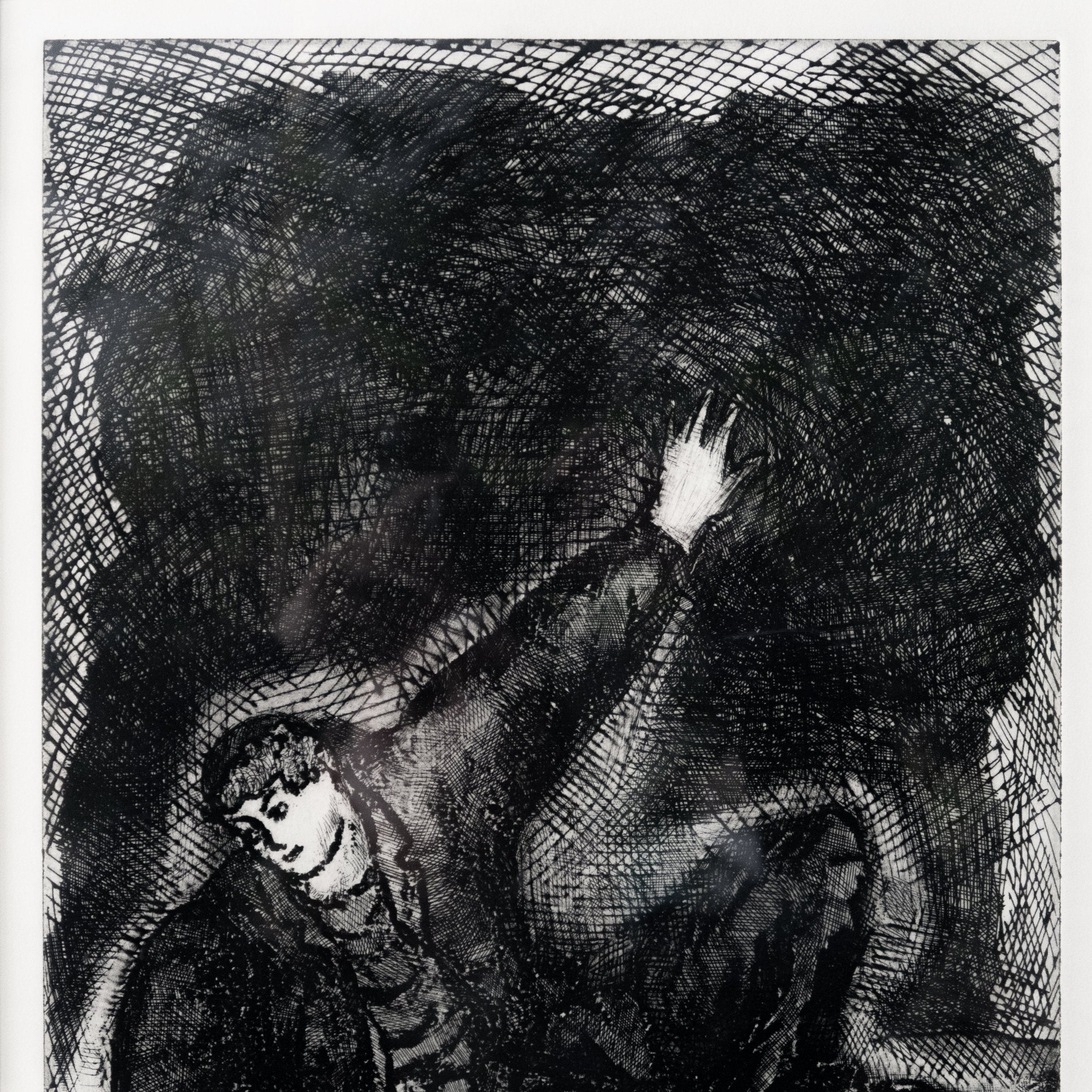 Sandro Chia Signed Lithograph, Artist Proof (Sitting Lady Series, Circa 1980s) featuring expressive black and white artwork. hommes + gardens estudio.