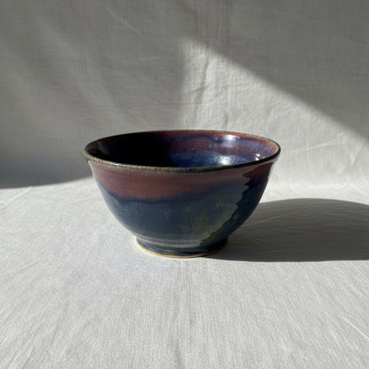 Signed glazed stoneware bowl featuring abstract multicolour design with glossy finish, handcrafted artistic pottery — Hommes and Gardens, Objects Collection, Home Decor, Decorative Bowls, Ceramic Art, Artistic Interiors, Collectible Pottery.