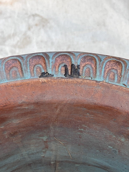 Elegant Silvestri terracotta urn planters with vintage charm and blue patina finish, perfect for outdoor living — Hommes and Gardens, Pots + Vessels Collection, Planters, Garden Decor, Outdoor Styling, Rustic Pottery, Luxury Terracotta Art.