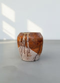 Signed Buhrandt Studio Art Pottery Cup – Handcrafted Abstract Glazed Stoneware Vessel - unique pottery design hommes + gardens estudio