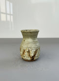 Signed Studio Pottery Vase by "AGE" – Hand-Thrown Glazed Ceramic Art, showcasing earthy tones and textured design, hommes + gardens estudio.