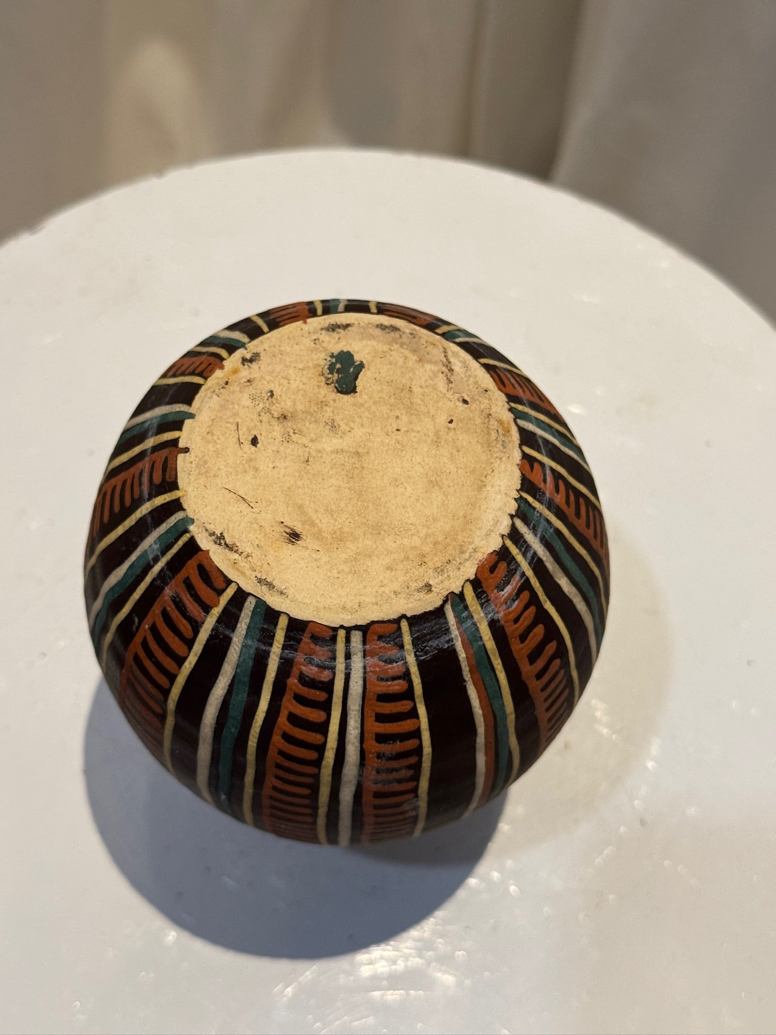 Tribal-inspired vintage ceramic vase, handcrafted with intricate geometric motifs and flared neck silhouette, embodying traditional pottery design — Hommes and Gardens, Vases + Vessels Collection, Landscape Architect, Interior Designer, Outdoor Living, Art, Furniture, Objects, Best Gifts, Nature, Backyard, Yard, Outdoor Decorations, Home Decor, Home Design, Luxury Design.