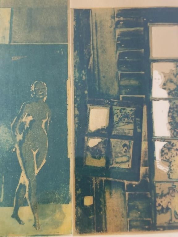 Vintage Canadian lithograph by Freda Guttman Bain, “I Visited Eden at Sunset,” framed contemporary art exploring memory and nostalgia — Hommes and Gardens, Wallscape Collection, Landscape Architect, Interior Designer, Outdoor Living, Art, Furniture, Objects, Best Gifts, Nature, Backyard, Yard, Outdoor Decorations, Home Decor, Home Design, Luxury Design.