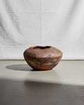Vintage Clay Vase with Primitive Drawings (Signed) featuring animal drawings, weathered finish, hommes + gardens estudio.