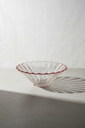 vintage depression oyster and pearl pink glass bowl