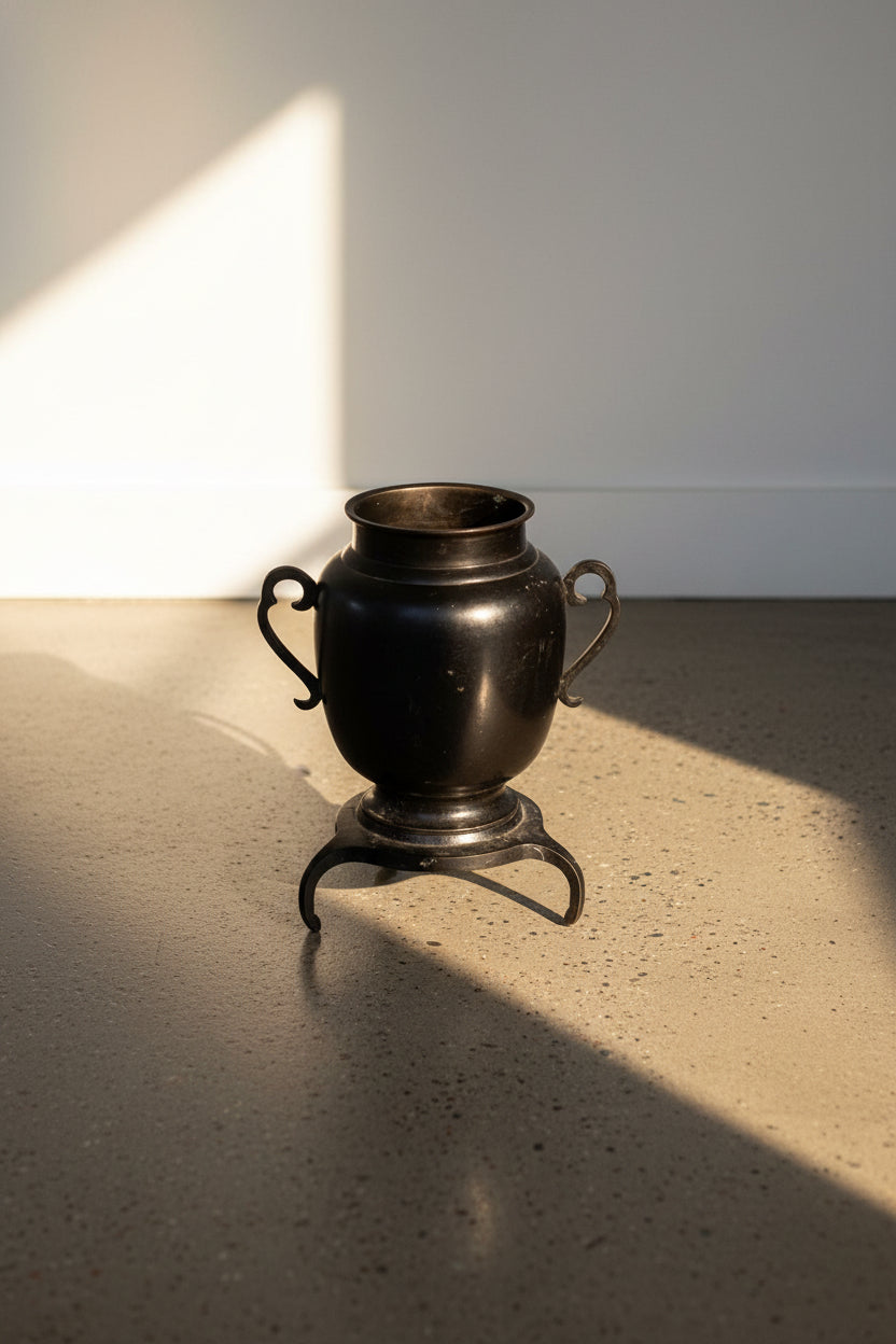 Vintage Japanese urn in black ceramic finish, elegant handcrafted planter with timeless traditional design — Hommes and Gardens, Pots + Vessels Collection, Landscape Architect, Interior Designer, Outdoor Living, Outdoor Decorations, Home Decor, Home Design, Luxury Design, Art, Furniture, Objects, Best Gifts, Nature, Backyard, Yard.