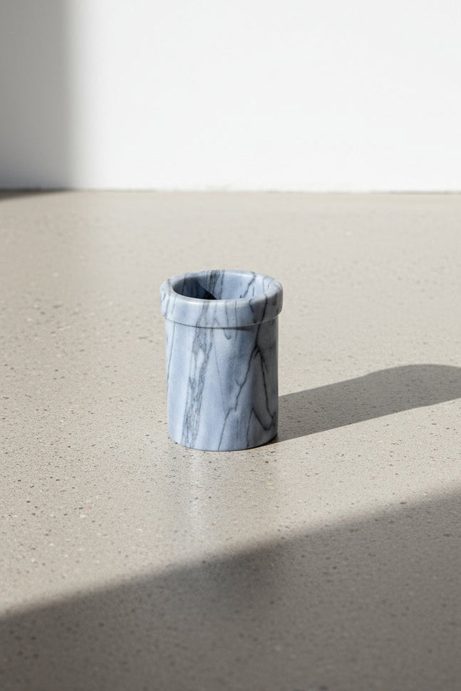 Vintage marble wine cooler with elegant blue and gray tones, handcrafted stone ice bucket combining luxury and functionality — Hommes and Gardens, Holiday Collection, Home Decor, Outdoor Decorations, Landscape Architect, Interior Designer, Outdoor Living, Home Design, Luxury Design, Art, Furniture, Objects, Best Gifts, Nature, Backyard, Yard.