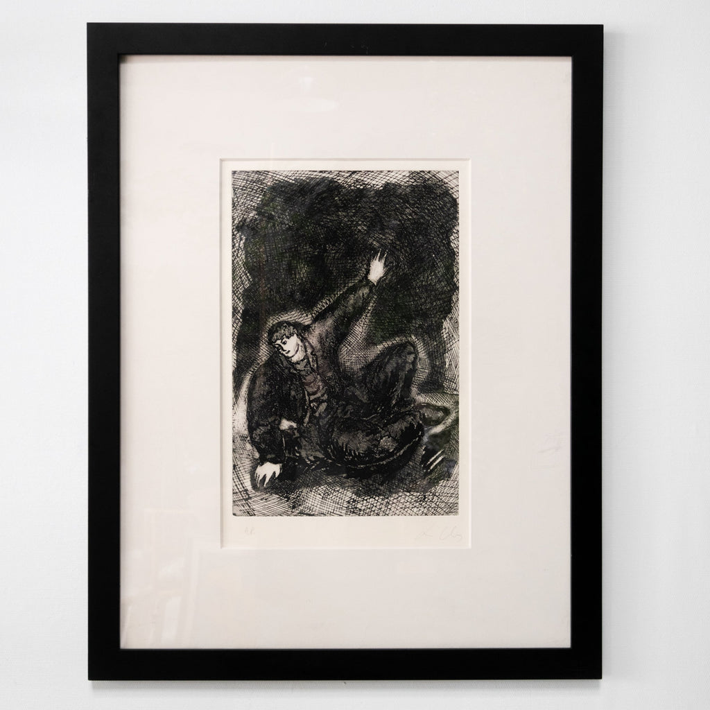 Sandro Chia Signed Lithograph, Artist Proof (Sitting Lady Series, Circa 1980s) framed artwork. hommes + gardens estudio.