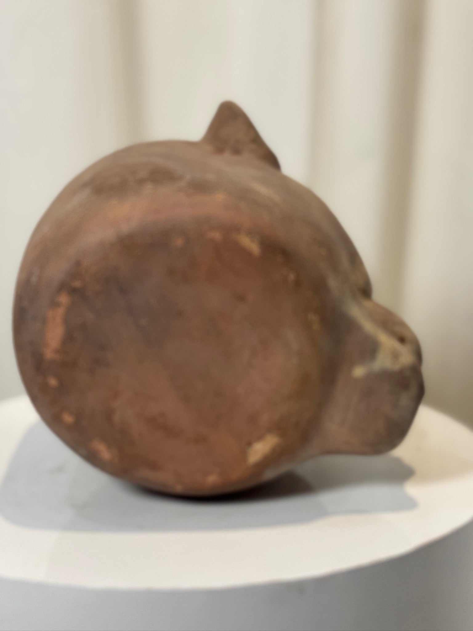 Vintage Jaguar Pot in the Style of Zoomorphic Pot from Tabasco showcasing intricate craftsmanship and unique design hommes + gardens estudio.