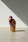 Vintage Takasago Kokeshi Japanese "Jō" Wood figurine, a traditional hand-painted Japanese doll, hommes + gardens estudio.