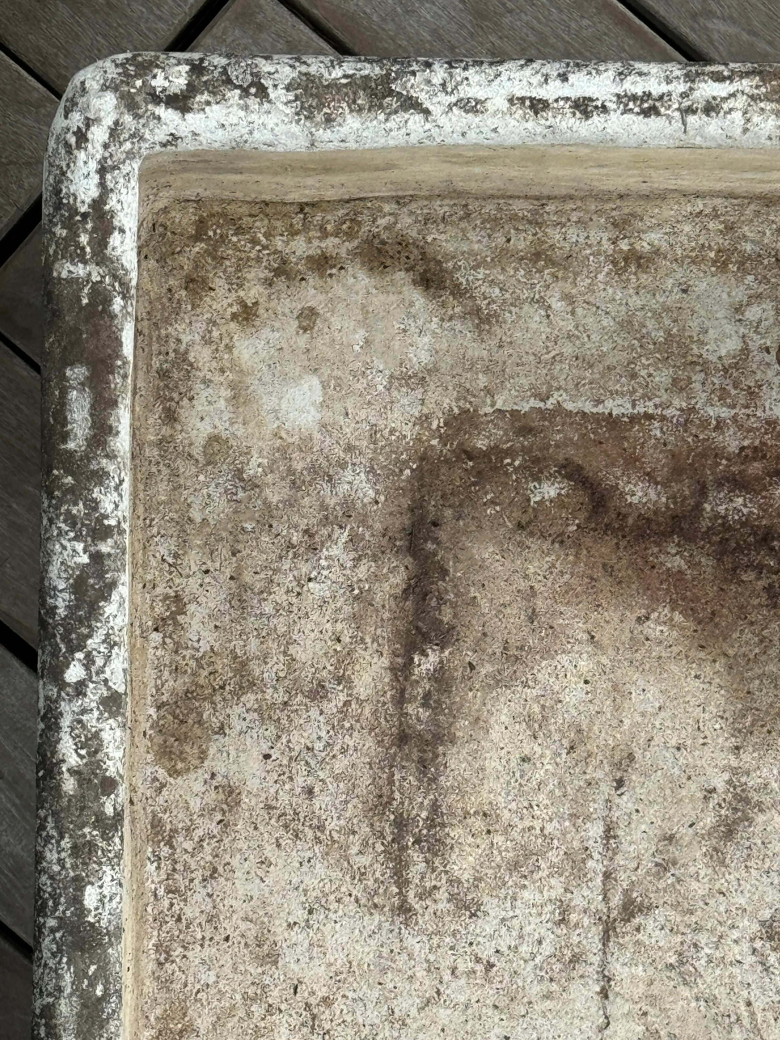 Vintage Willy Guhl Eternit square planter, Swiss mid-century concrete design with timeless architectural form and weathered texture — Hommes and Gardens, Pots + Vessels Collection, Landscape Architect, Interior Designer, Outdoor Living, Outdoor Decorations, Home Decor, Home Design, Luxury Design, Art, Furniture, Objects, Best Gifts, Nature, Backyard, Yard.