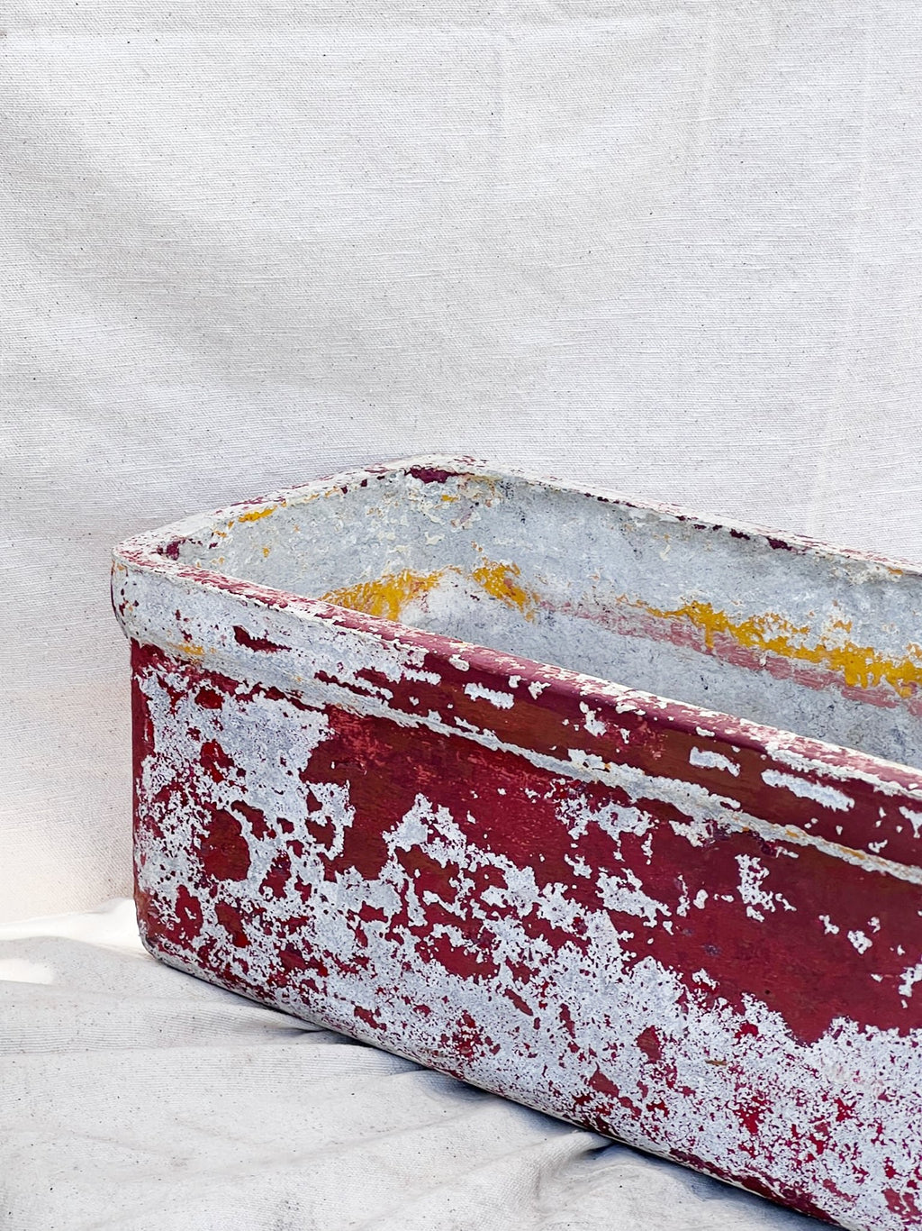 vintage red concrete planter by willy guhl switzerland