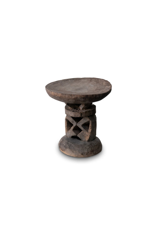 Carved Primitive Style Wooden Stool, Zimbabwe