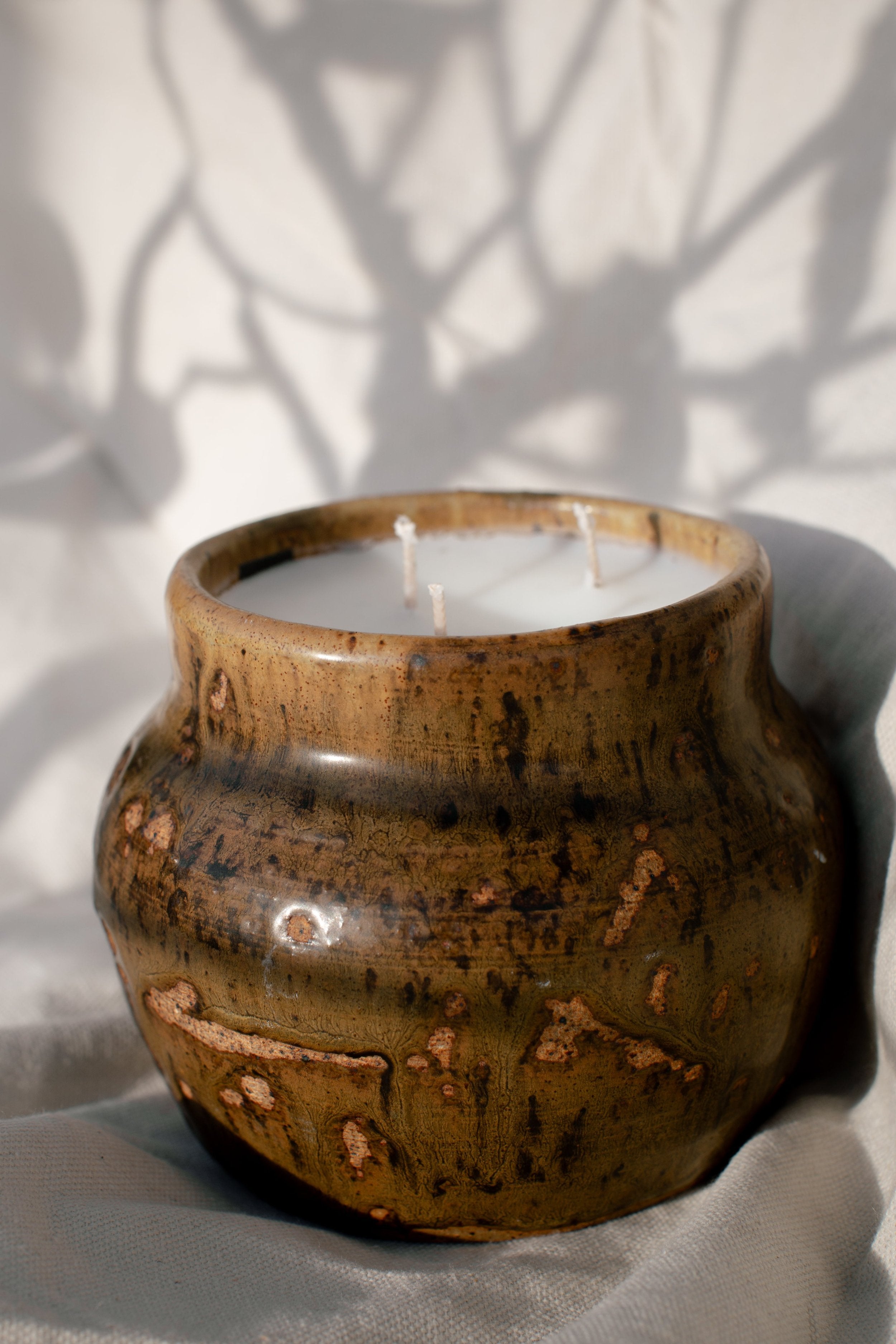 Vintage Handmade Ceramic Vase | H&G x Western Disco, hand-poured design with earthy tones and rustic charm. hommes + gardens estudio.