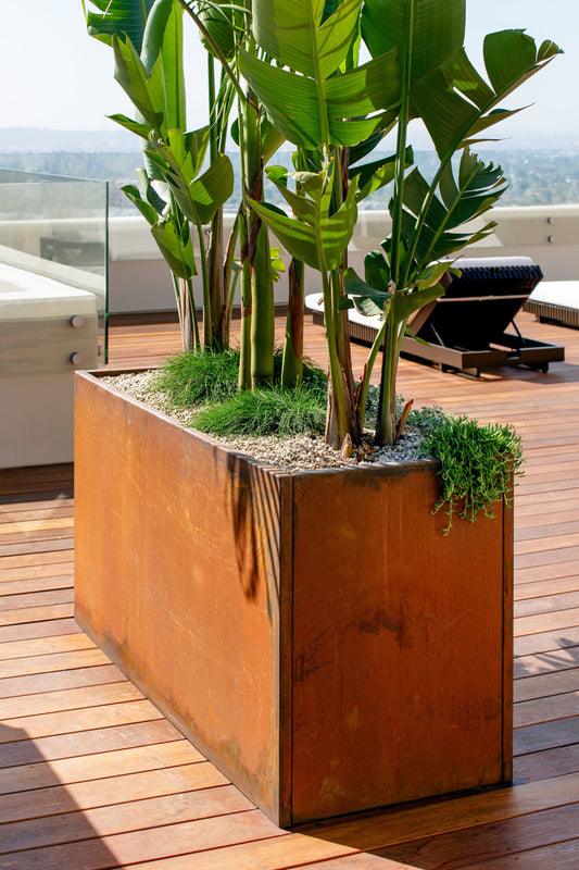 Corten Steel Rectangular Planter