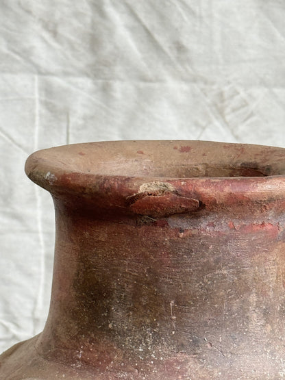 Mid Century Sun and Moon Ceramic Vase