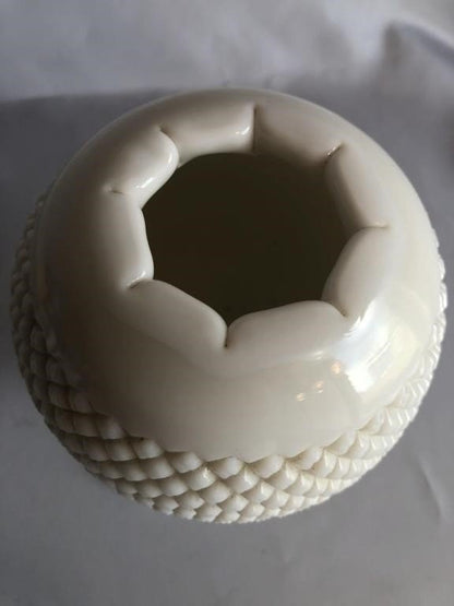 English Milk Glass Ivy ball Vase by Westmoreland