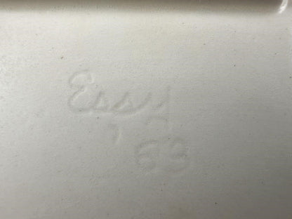 Mid Century White Ceramic Trinket Box