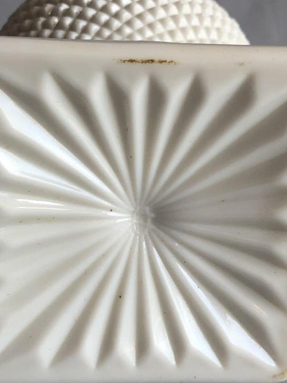 English Milk Glass Ivy ball Vase by Westmoreland