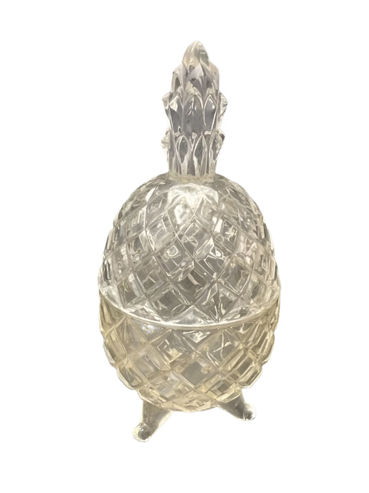 Slovakian Crystal Pineapple shaped Candy Jar