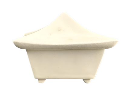 Mid Century White Ceramic Trinket Box