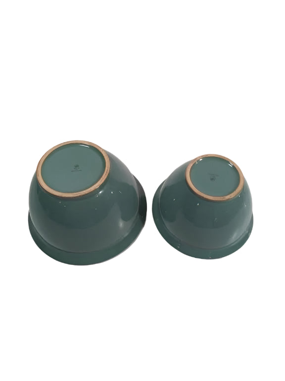 Set of 2 teal Mixing Bowls - Made in Portugal