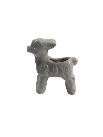 Vintage Lamb Toothpick Holder porcelain