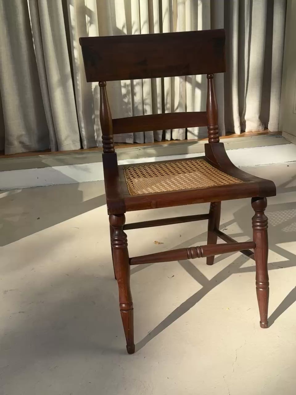 Late 19th Century American Hitchcock-Style Cane Seat Dining Chairs, Set of 8